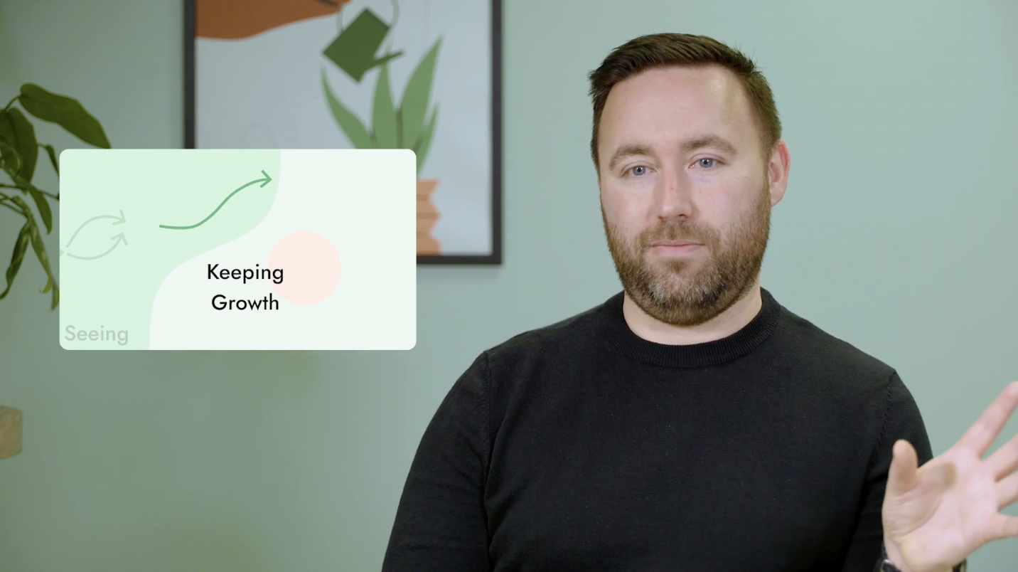 An image of Richard explaining Keeping Growth phase